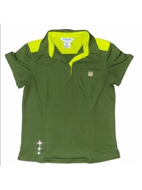 Pearl Izumi Olive Lime Green Collared Bike Shirt Cycliing Jersey sz M